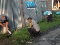 Warga Ledok Kulon Mengapresiasi Kepedulian Bhabinkamtibmas Rahmat Muhajirin dalam Kerja Bakti Bersih-Bersih Pekarangan dan Selokan