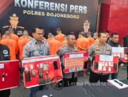 Polres Bojonegoro Amankan 17 Tersangka Kasus Narkoba dan Okerbaya
