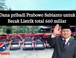 Prabowo Soebianto Gelontorkan 30.000 Unit Becak Listrik se-Indonesia Mencapai Rp660 Miliar