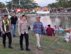AKBP Afrian Satya Permadi Patroli di Kawasan Wisata Waduk Sonorejo Padangan