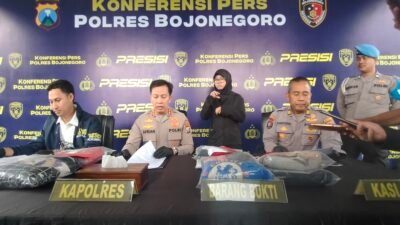 Konferensi Pers Polres Bojonegoro Ungkap Kasus Curanmor